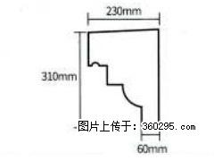 产品分解图型 - 檐口线，型号：SX311-YK-3，规格：230x310mm(3) - 运城三象EPS建材 yuncheng.sx311.cc